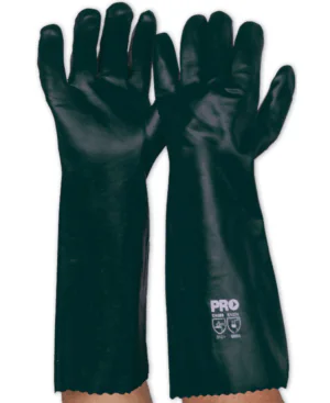 Green PVC Glove 45cm Dipped