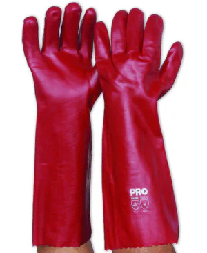 Red PVC Glove 45cm