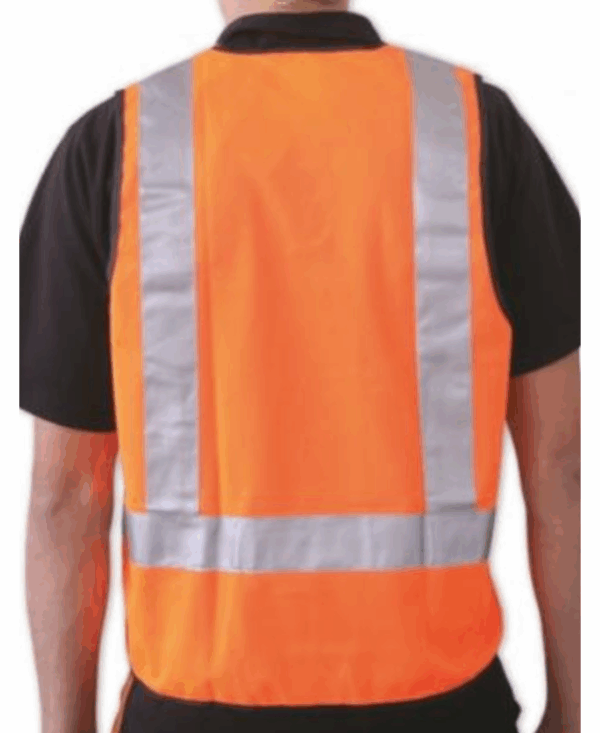 Safety Vest Orange Taped - Image 2