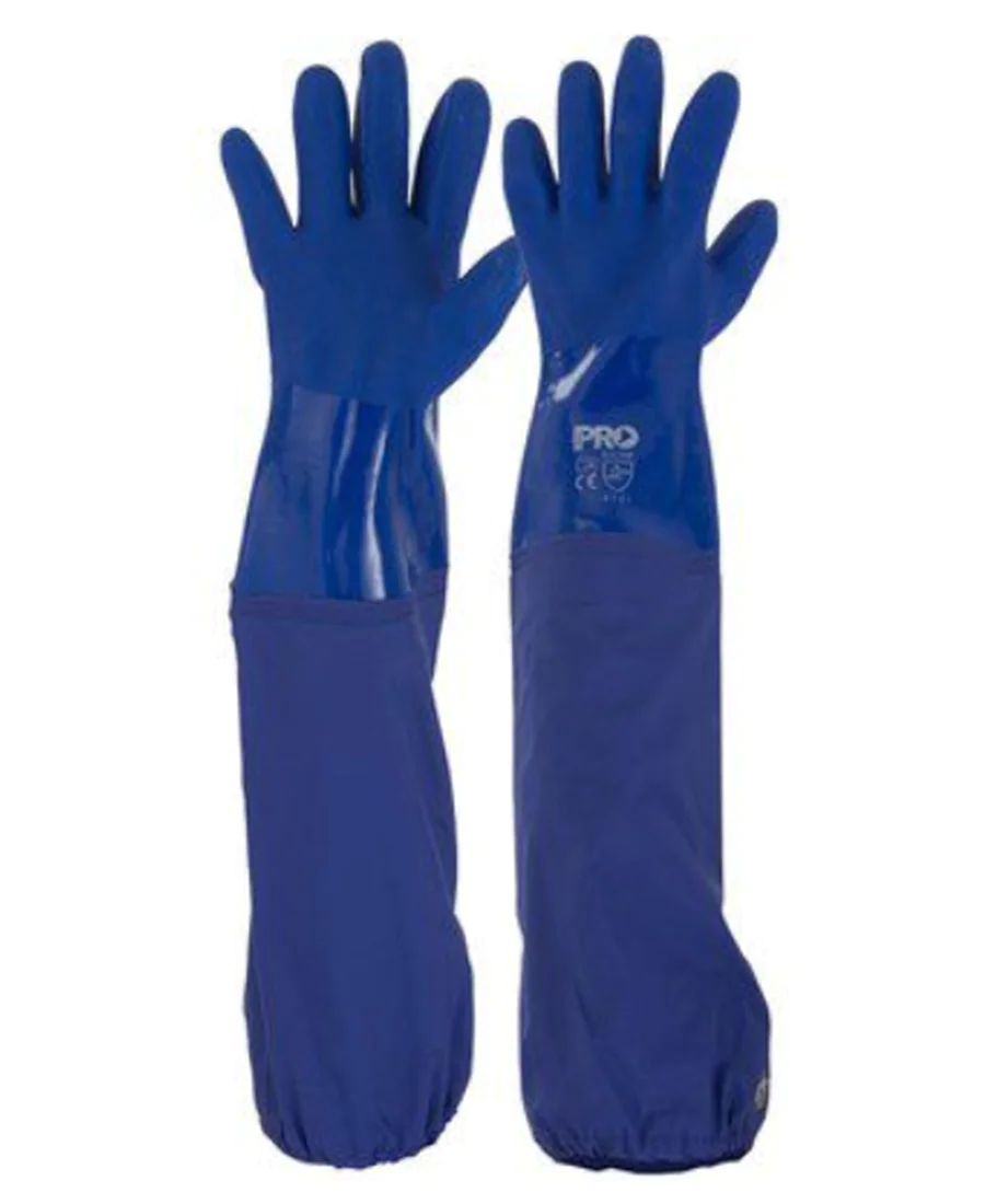 Blue  PVC Glove 60cm
