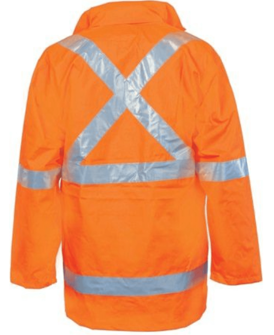 DNC 6in1 Jacket Hi Vis Orange X Back Tape - Image 2