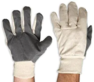 Cotton Drill Glove Vinyl Palm