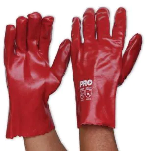 Red PVC Glove 27cm