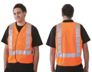 Safety Vest Orange Taped