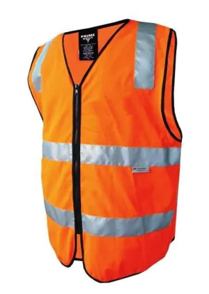 Prime Mover Safety Vest Orange Taped