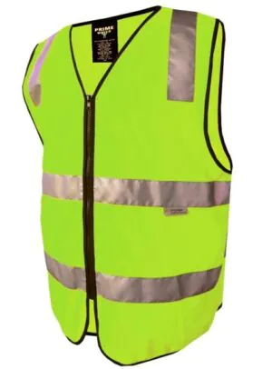 Prime Mover Safety Vest Yellow Taped