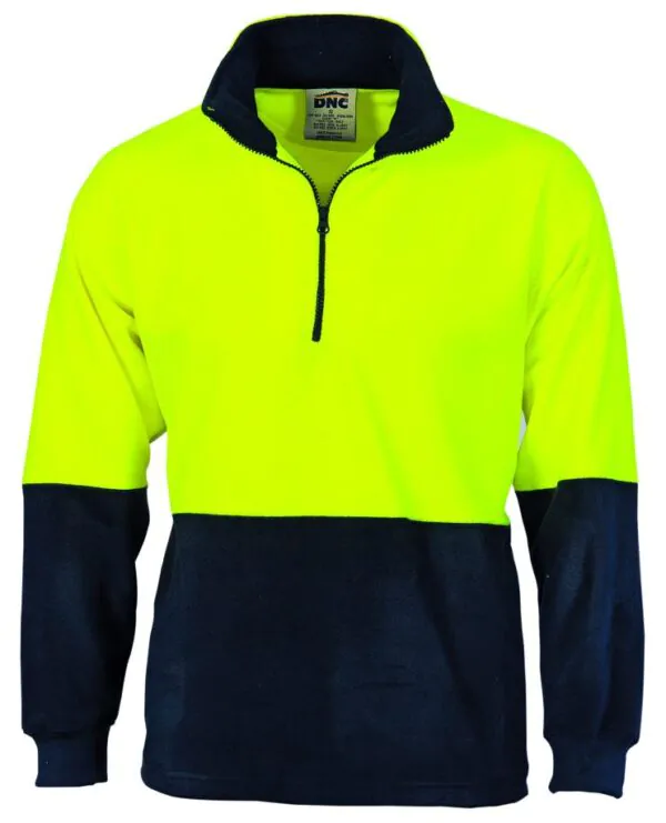 DNC 3825 Polar Fleece Jumper Hi Vis