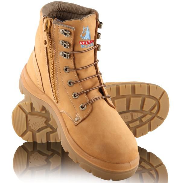 Steel Blue Argyle Zip Side Safety Boot Wheat - Zip Sided Footwear - Safety  Zone Australia