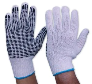 Poly Cotton Glove PVC Dot