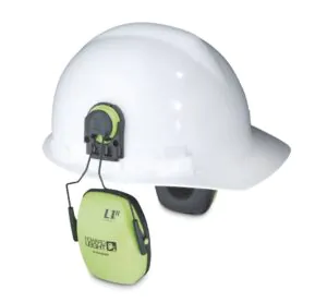 Leightning L1HHV Cap Attached Hi Vis Ear Muffs