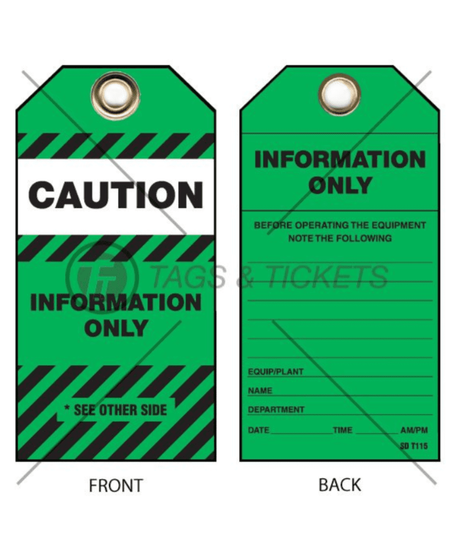 Information Tags Green