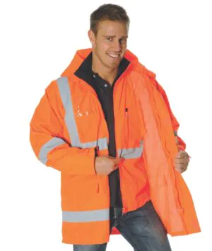 DNC 6in1 Jacket Hi Vis Orange X Back Tape