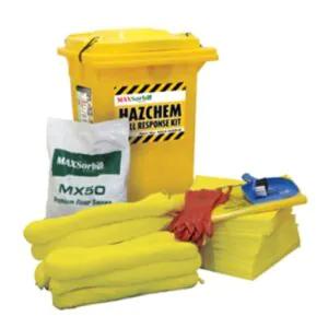 Spill Kit Hazchem 240L Wheelie Bin