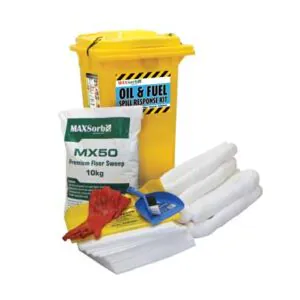 Spill Kit Oil & Fuel 120L Wheelie Bin