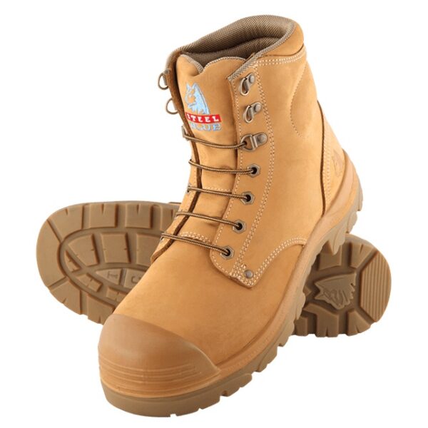 Steel Blue Argyle Safety Boot with Bump Cap Wheat