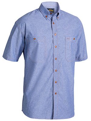 Bisley Chambray Shirt SS - Shirts - Safety Zone Australia