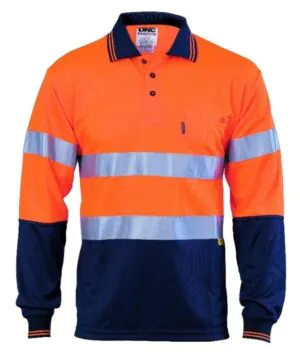 DNC 3913 Polo Shirt LS Hi Vis Tape