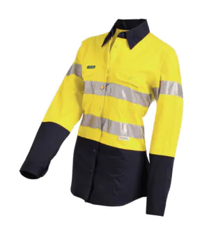 WorkIt Vent Shirt LS HVis Tape
