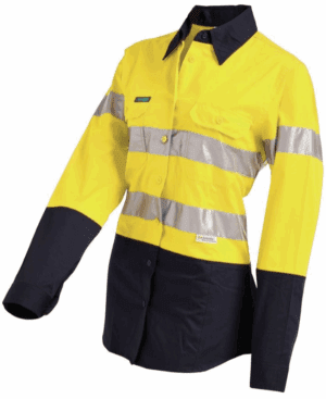 WorkIt Vent Shirt LS HVis Tape