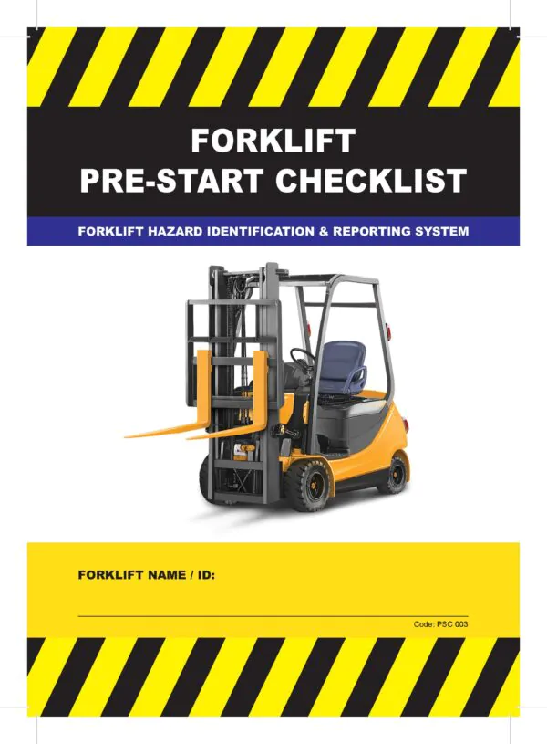 Pre-Start Checklist Book Forklift