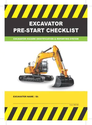 Pre-Start Checklist Book Excavator