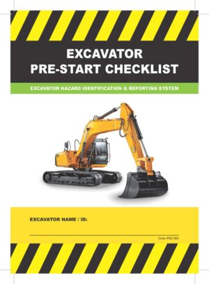 Pre-Start Checklist Book Excavator