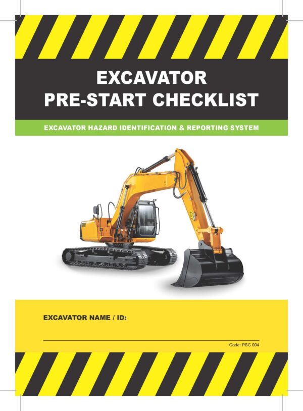 Pre-Start Checklist Book Excavator