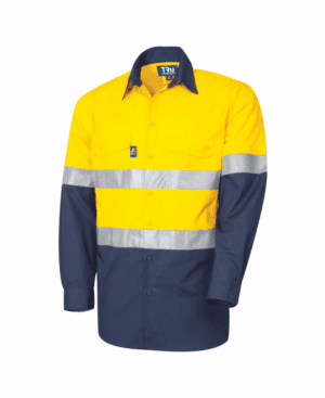 TRU RipStop LS Vented Shirt, Yellow/Navy Taped