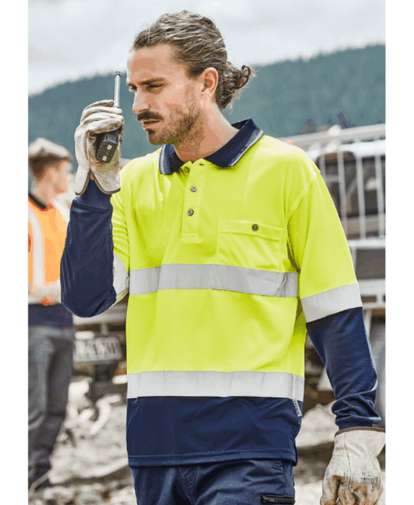 Syzmik Polo LS HiVis Tape - Image 3